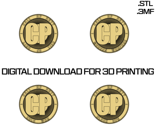 CP Coins - Digital Download For 3D Printing -  Call of Duty - Warzone - Image 3